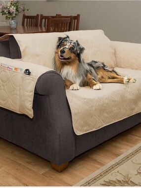 PETMAKER Waterproof Love Seat cover with Pockets, TAN